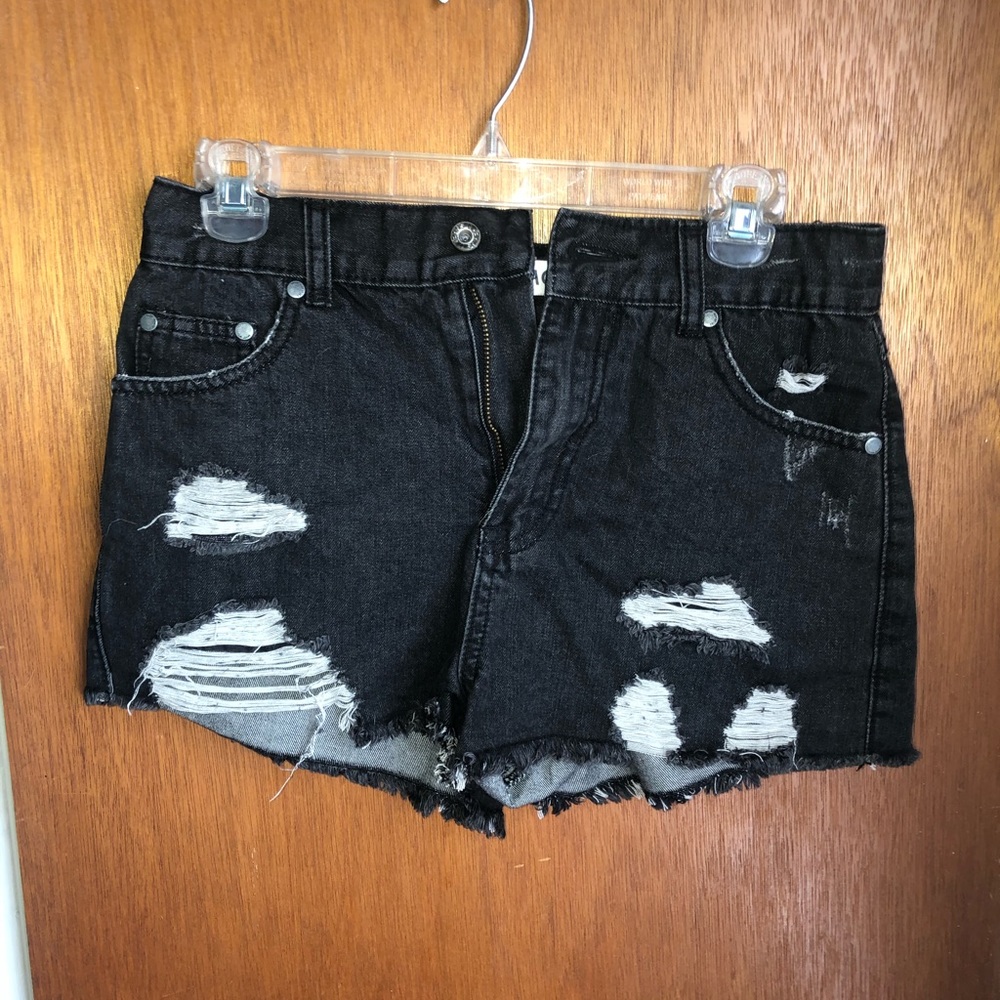 Black Jean Shorts